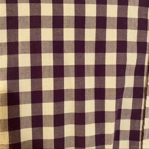 Men’s small slim fit J Crew purple/white plaid button down - Picture 4 of 5